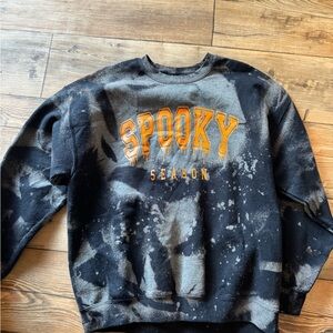 Gildan Black and Gray Halloween Crewneck